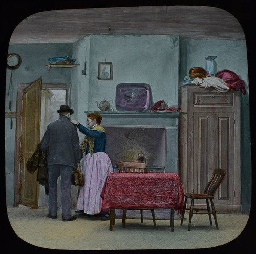 Magic lantern slide temperance - magic,