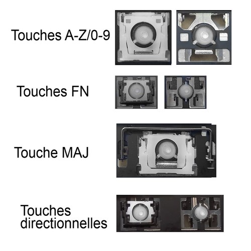 Touche clavier pour - de,