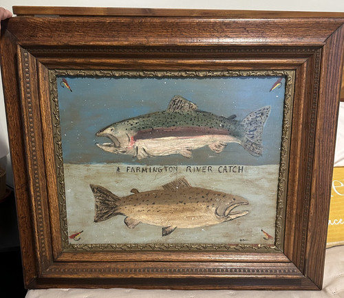 Quadro pesci tavola antica - pesci, tavola.