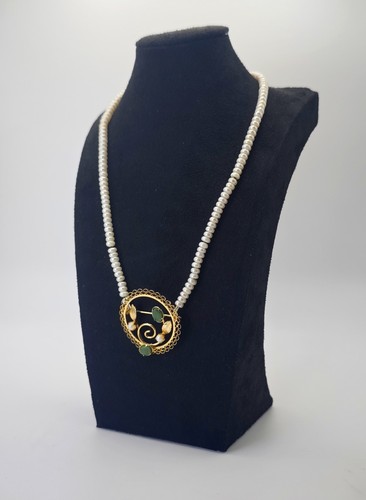 Collana perle coltivate - , spilla