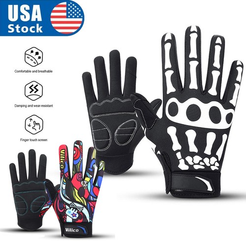 Guanti osso scheletro biker - osso,