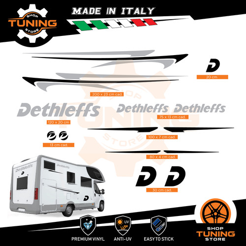 Kit adesivi camper dethleffs - adesivi,