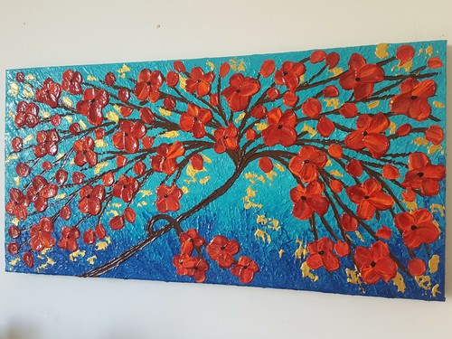 Quadro moderno dipinto mano - quadro,