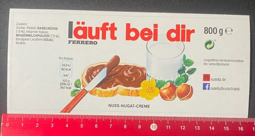 Adesivo sticker vetro nutella - vetro,