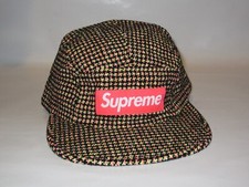 Cappello SUPREME New York Boucle con pied de poule da campeggio NEON regolabile NUOVO! A/I 2017