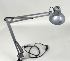 Lampada tecnica da scrivania articolazioni metallo grigio design industriale-81R