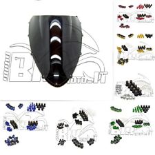 CUPOLINO PARABREZZA PLEXIGLAS DUCATI 848/1098/1198 NERO DOPPIA BOL+VITI in ERGAL