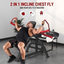 Pressa Petto Inclinabile Macchina per Palestra Casa, Attrezzatura Allenamento Forza Regolabile