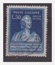 VOLTA  1949  -  LIRE  50  dent 14   1/4  FILIGRANA   " NS "     USATO