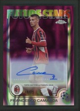 2025 FRANCESCO CAMARDA 18/75 AUTO TOPPS CROMO UEFA CHAMPIONS LEAGUE LAVA
