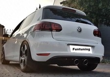 Scarico Sportivo + Diffusore Posteriore R20 Look per VW Golf 6 Standard Regolabile 100mm