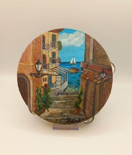 Tamburello dipinto mano - tamburello,