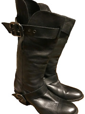 STIVALI JANET&JANET ORIGINALI N.39 COLORE NERO CON DUE FIBBIE PELLE MORBIDISSIMA