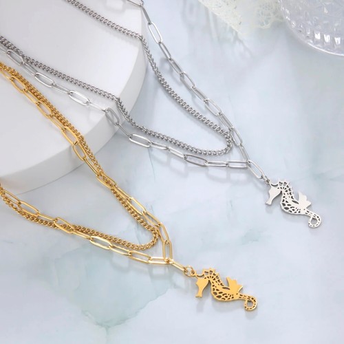Collana doppio catena in - doppio,