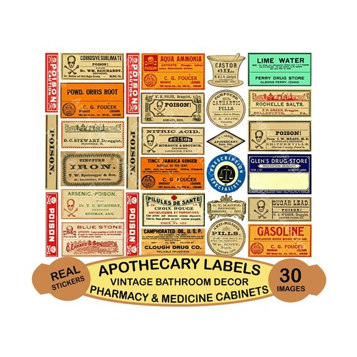 Decalcomanie farmacia 30 - decalcomanie,