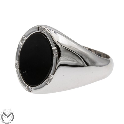 Anello oro bianco 750 - 18,