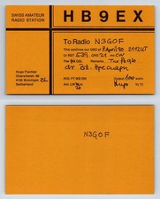 Ham Radio QSL QSO Cartolina HB9EX, Binningen, BL, Svizzera
