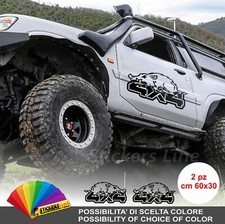 2 adesivi CINGHIALE 4x4 off