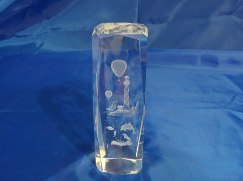 Scultura arte vetro laser - vetro,