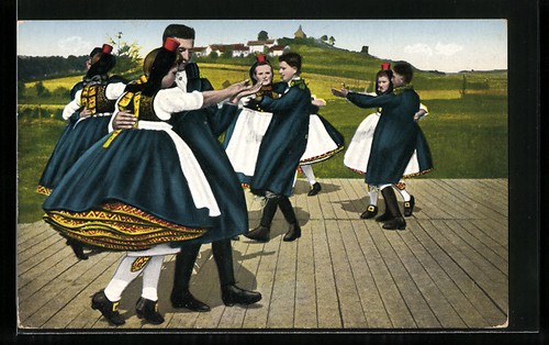 Cartolina coppie costumi - coppie,