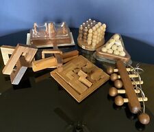 Giochi in legno bambini e adulti giochi d'ingegno rompicapo Fabbri editore 7 pz