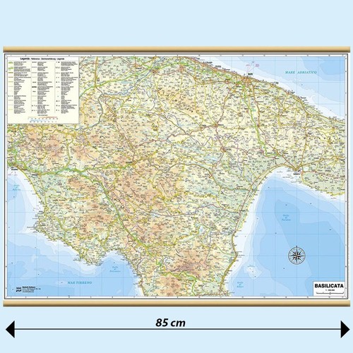 Carta geografica murale - carta,