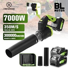 Soffiatore a Batteria Per Foglie Senza Spazzole Turbo Blower Con 2 ugelli 