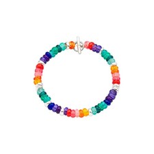 Bracciale Dodo Rondelle Arcobaleno DBC2004_RONDE_RN0AG Argento Raimbow Plastica