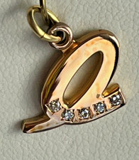 Charm lettera oro kt - 10,