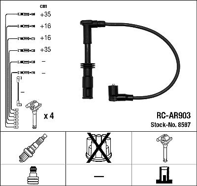 Set cavi candela ngk - ngk, per