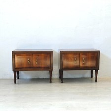 Coppia comodini Mid Century in radica design Italiano anni '50