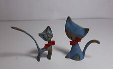 Coppia Gatti Vintage Bronzo