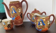Set  servizio da caffè Porcellana Giapponese Vintage  SATSUMA