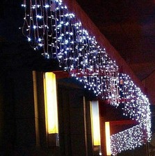 TENDA LUMINOSA 300 LED NATALIZIA BIANCO FREDDO 10mt x 0,60cm PROLUNGABILE ESTERN