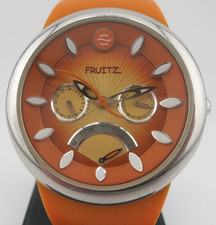 Orologio Philip Stein Fruitz Multiquadrante Arancione Tono Argento - F43S-TS-O - Nuovo Batt