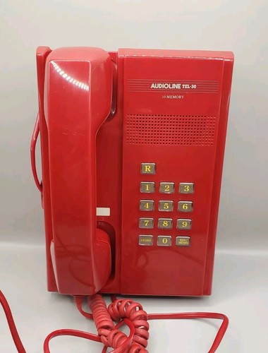 Vintage red british landline - red,