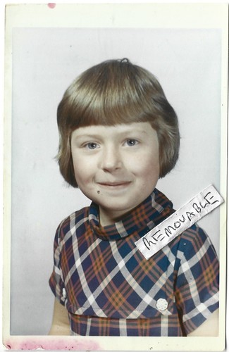 Vintage old colour photo - old,