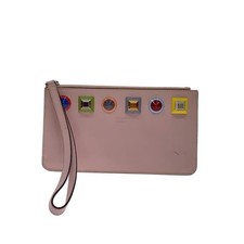 Pochette Fendi in pelle rosa