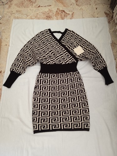Vestito invernale nero beige - invernale,