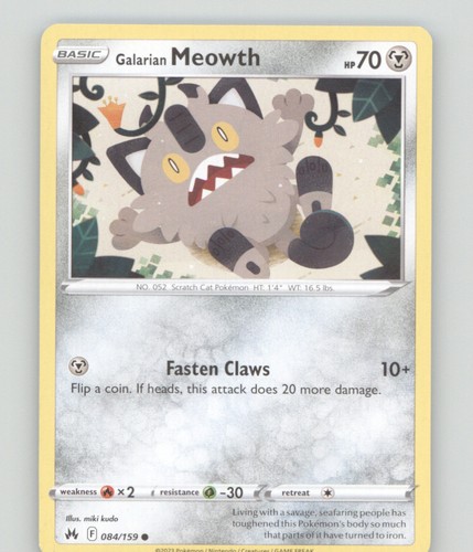 Galarian meowth 159 common - galarian,