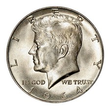 90% Silver 1964 D JFK Kennedy