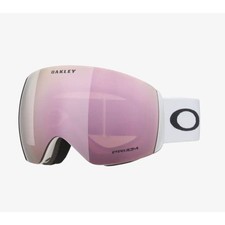 Oakley flight deck L matte white prizm rose gold iridium snow maschera ski sn...