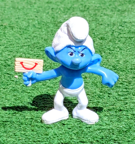 Puffi grouchy 2013 mcdonalds - grouchy,