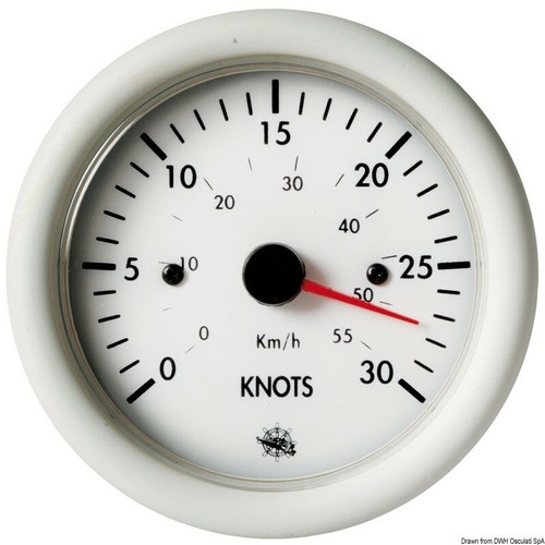 Spidometro0 nodi 24v bianco - spidometro0-30,
