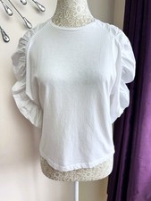 T-shirt Zara bianca manica a