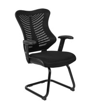 Sedia di design nera con rete