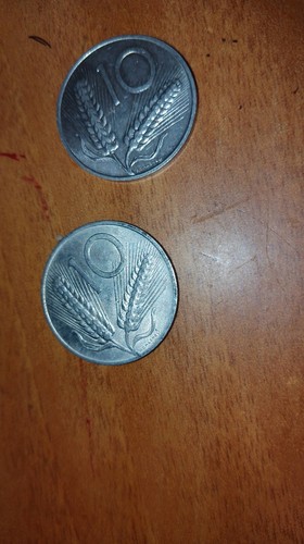 Monete10 lire con - lire, spiga
