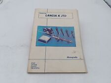 Manuale officina Lancia K Kappa JTD corso tecnico sulla vettura monografia 1999.