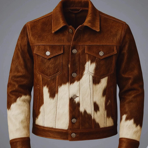 Giacca uomo pelle mucca - giacca,