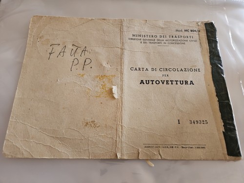 Carta circolazione epoca - carta, d'epoca